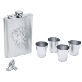 Подарочный набор ''Герб России'': фляжка 240мл, воронка, 4 стопки,257728