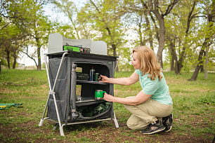 Шкаф раскладной Raffer XYG-003 с ветрозащитой на 4 полки 